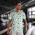 thumbnail image 3 of Wukai Pineapple Print Men's Short-Sleeved Mesh T-Shirt,Quick-Dry Short Sleeve Workout T-Shirt-4X-Large, 3 of 8