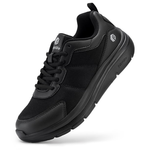 FitVille zapatos para caminar de ancho para hombre, zapatillas transpirables ligeras con amortiguación, zapatos para fascitis Plantar, alivio del dolor