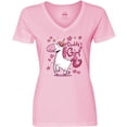 thumbnail image 3 of Inktastic Daddy's Girl Unicorn Women's V-Neck T-Shirt, 3 of 5
