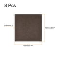thumbnail image 2 of Unique Bargains Patins de Meubles en Feutre, 100x100mm Protecteur de Sol Carré Auto-Adhésif Marron Lot de 8, 2 of 6