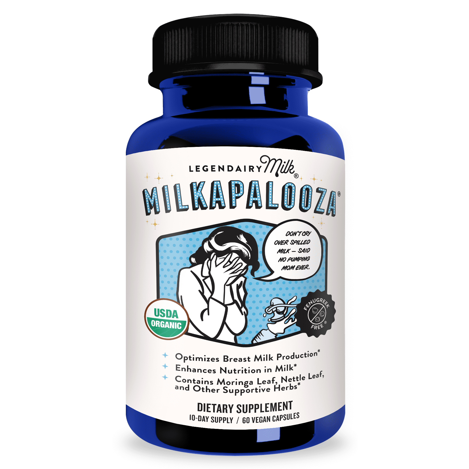 (2 pack) Legendairy Milk Milkapalooza, Organic Lactation Supplement for Milk Nutrition, 60 Count