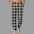 thumbnail image 2 of Bovxnpu Mens Pajama Pants Plaid Sleep LoungewearPants Pajama Bottoms with Pockets, Men's Lightweight Pajama Pants Soft Loungewear Sleep Joggers Adjustable Drawstring & Pockets All-Season Sleepwear, 2 of 5