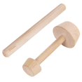 thumbnail image 1 of Webake Wood Rolling Pin and Tart Tamper Set,12 Inch Dough Roller for Baking Pie Shell cookies Pasta Ravioli and Pastry, 1 of 4