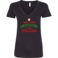 thumbnail image 3 of Inktastic No Recipes I'm Italian Women's V-Neck T-Shirt, 3 of 5