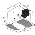 thumbnail image 2 of Air King AK100L Deluxe Rectangular Bath Fan with Light and Night Light, White, 2 of 2