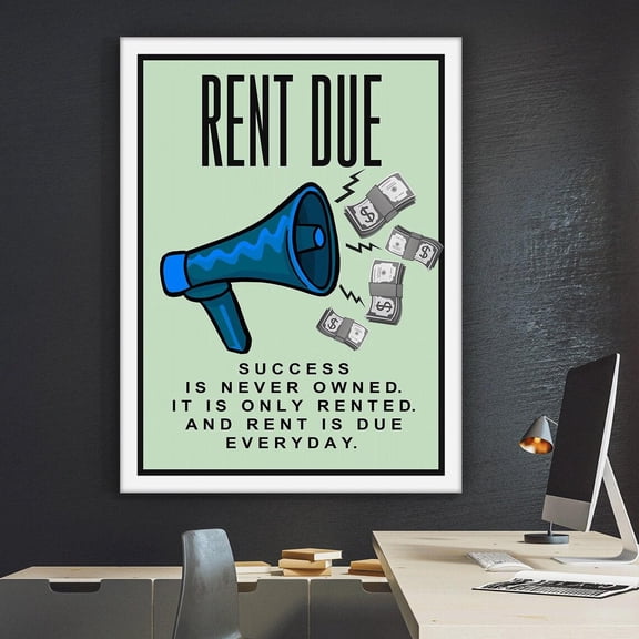 Motivational Success Quotes Wall Art Acoustic Speaker Decor Home Decor, 8x12 UNFRAMED
