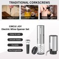 thumbnail image 2 of CIRCLE JOY Electric Wine Opener Set, All in One Wine Accessories with Rechargeable Corkscrew, Wine Aerator, Foil Cutter and Vacuum Wine Stopper, Wine Opener Gift Kit for Wine Lovers, 2 of 7