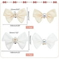 thumbnail image 2 of 2 Pairs Bow Shoe Clips 2 Colors Shoe Jewelry Clips Ribbon Bow Knot Shoe Buckle Detachable Satin Shoe Decoration Accessories for Women Wedding Party Heels Flats Pumps 4/4.25inch, 2 of 6