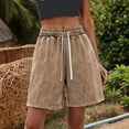 thumbnail image 2 of Laipiong Women's Baggy Wide Leg Shorts Summer 2026 Casual Drawstring High Waisted Trousers with Pockets Comfy Stretchy Beach Vacation Outfits, 2 of 9