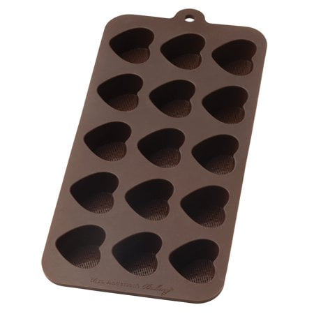 Mrs. Anderson's Baking 43749 Andersons Chocolate Mold, European-Grade Silicone, Hearts, Brown