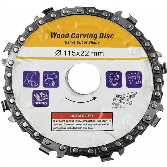 Wood Carving Chain Disc Wood Grinder Chain Chainsaws Disc Plate Tools, 115Mm
