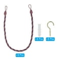 thumbnail image 3 of Unique Bargains Attaches de Rideaux, Lot de 6 Attaches de Rideaux Tressées avec Crochets à Vis et Boulons, Violet Foncé, 3 of 7