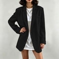 thumbnail image 4 of Homenesgenics Jackets for Women 2026 Long-Sleeve Lapel Minimalist Blazer for Spring/Fall Black M, 4 of 5