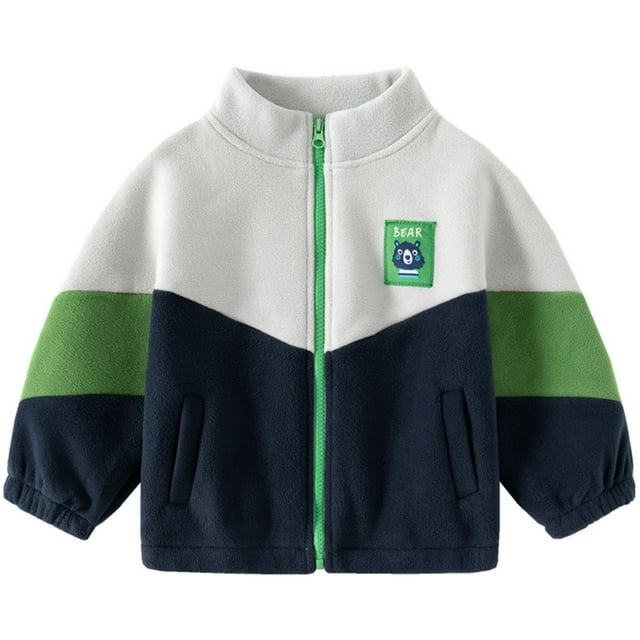 Gibobby Chamarra acolchada para niñasRecién Nacido bebé Unisex Otoño Invierno manga larga Patchwork abrigo chaqueta ropa(Marina, 1-2 Años)