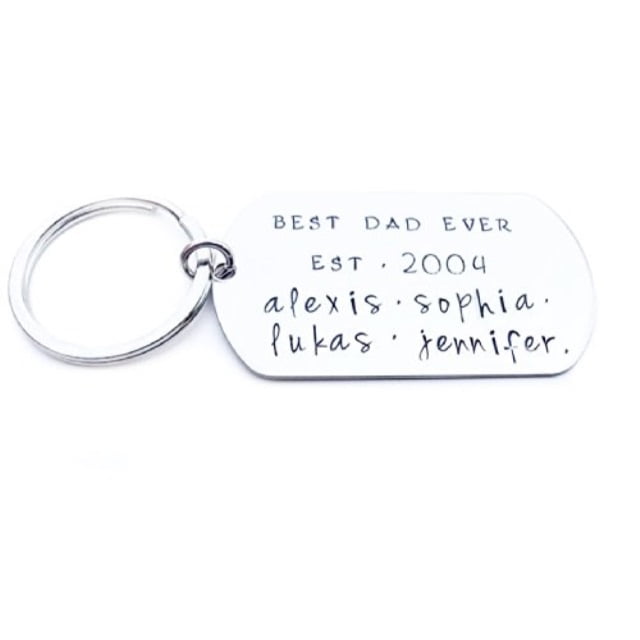 best dad ever keychain