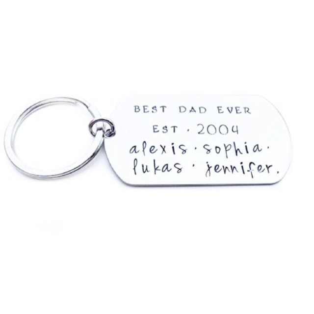 Fathers Day Gift Keychain for Dad Best Dad Ever