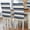 Navy Khaki, variant on Orange Navy Blue Striped Chair Back Covers, Gradient Horizontal Lines Removable Chair Covers for Dining Chairs Set of 4, Washable Chairs Slipcovers Back Seat Protector for Wedding Party 19"x20"