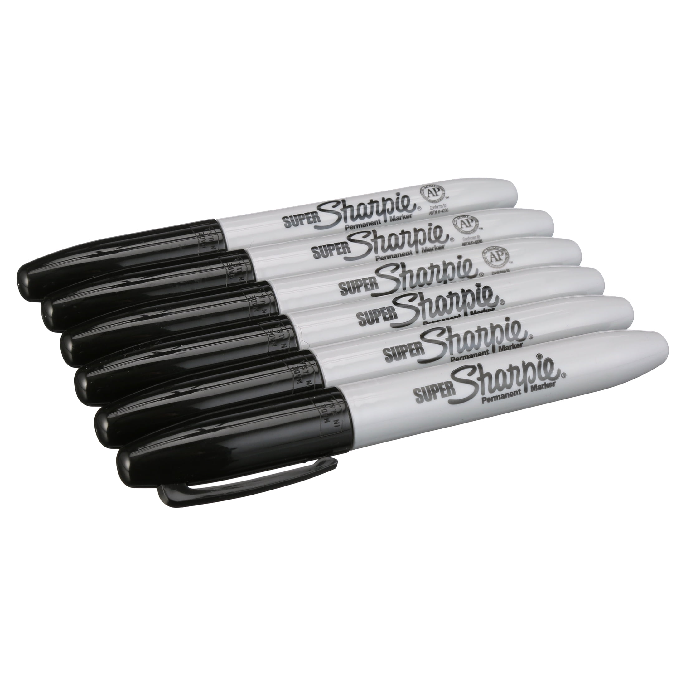 Super Sharpie Permanent Markers, Fine Point, Black, Box of 12 - SAN33001BX