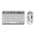 thumbnail image 1 of Mistaha Wireless Keyboard and Mouse Combo Set with Transparent Design - White, ABS Material, 10m Operating Distance, Backlighting, 150H Battery Life, 5 Million Keystrokes, Optical Mouse, 800-1600, 1 of 6