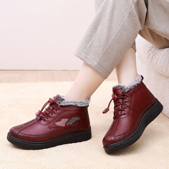 Warm Shoes For Women Elderly Females Soft Warm Winter Slip For Women Winter Walking Shoes For Women