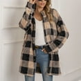 thumbnail image 2 of Summer Savings Clearance 2024 yoeyez Women Flannel Shacket Jacket Coat Plaid Shirts Flannel Lapel Button Down Shacket Outerwear Coats Loose Casual Tops, 2 of 6