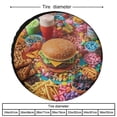 thumbnail image 2 of Camper Spare Tire Cover Junk Food Pattern Waterproof Sun Protection Junk Food Lover Pattern Tire Cover Universal Fit for Trailers SUV Truck Camper Travel 14inch, 2 of 8