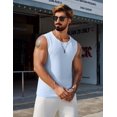 thumbnail image 2 of COOFANDY Waffle Knit Tank for Men Summer Sleeveless Shirt Stretch Textured Basic Tee Shirt Wide Sleeve, 2 of 6