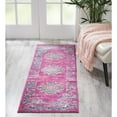 thumbnail image 6 of Nourison Passion Fuchsia 1'10" x 6' Area Rug, Traditional, Boho, Bed Room, Living Room, Dining Room, Kitchen, , Easy Cleaning, Non Shedding (6' Runner), 6 of 6