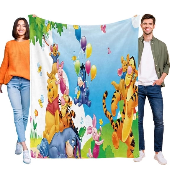 Winnie Throw Blanket Gifts for Fans Lover Girls Boys Women Present Hoodie Him Bed 60"x80"