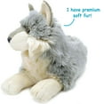 thumbnail image 2 of Whitaker The Wolf - 14 Inch Stuffed Animal Plush Dog - by TigerHart Toys, 2 of 7