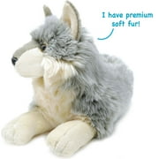 Whitaker The Wolf - 14 Inch Stuffed Animal Plush Dog - by TigerHart Toys