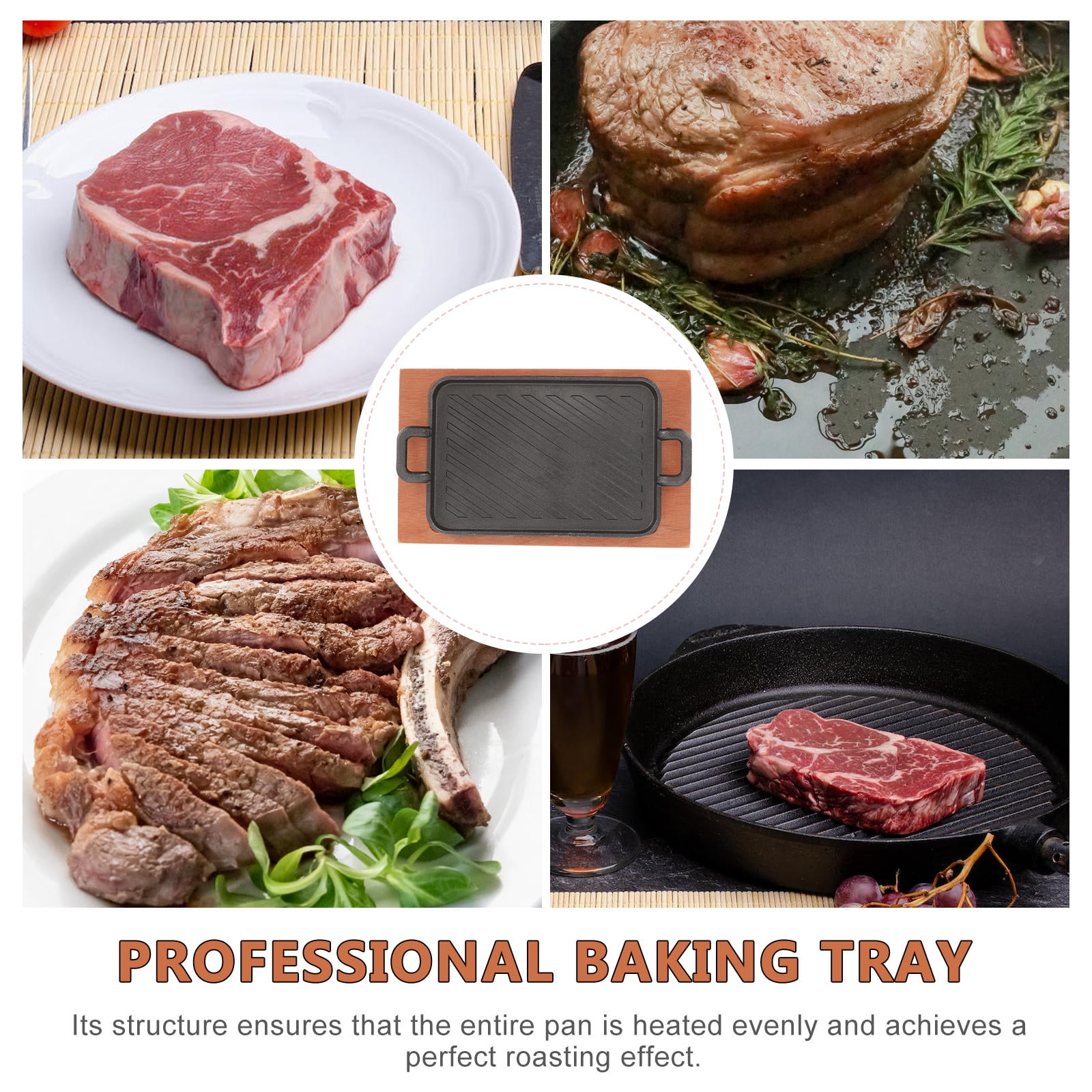 HOOWIFFY Cast Iron Griddle for Kitchen Cooking, Non-Stick , Even Heating, Assorted Colors, Ideal for Stovetop and Grill