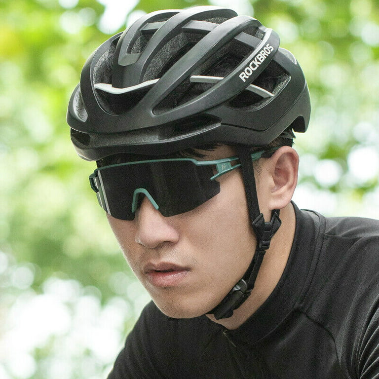 ROCKBROS Mens Cycling Sunglasses Polarized Half Frame Glasses UV400 Goggles MTB Road Bike Sunglasses Adjust with Myopia Frame, adult Unisex, Size: One