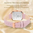 thumbnail image 3 of Woman Watch Elegant Square Dial Watches with Leather Strap Waterproof Classic Simple Womens Quartz Watch Gift for Woman, 3 of 9