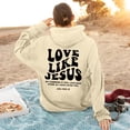 thumbnail image 4 of TYGHBN Women's Letter Print Hoodies Long Sleeved Hoodie with Pockets Athletic Hoodies for Women Female Sweatshirt Sweatshirts Baggy Tan Sweatshirt Women Hoodie Snap Button Hoodie Long Length Zippe, 4 of 6