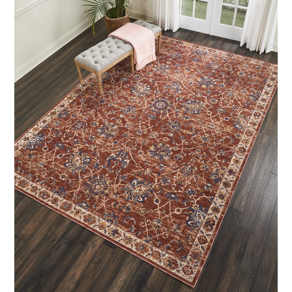 Nourison Reseda Bordered Brick Area Rug