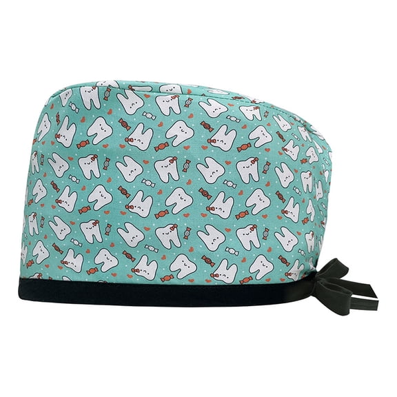 Cotton Printed Surgical Cap Nurse Nursing Cap Adjustable