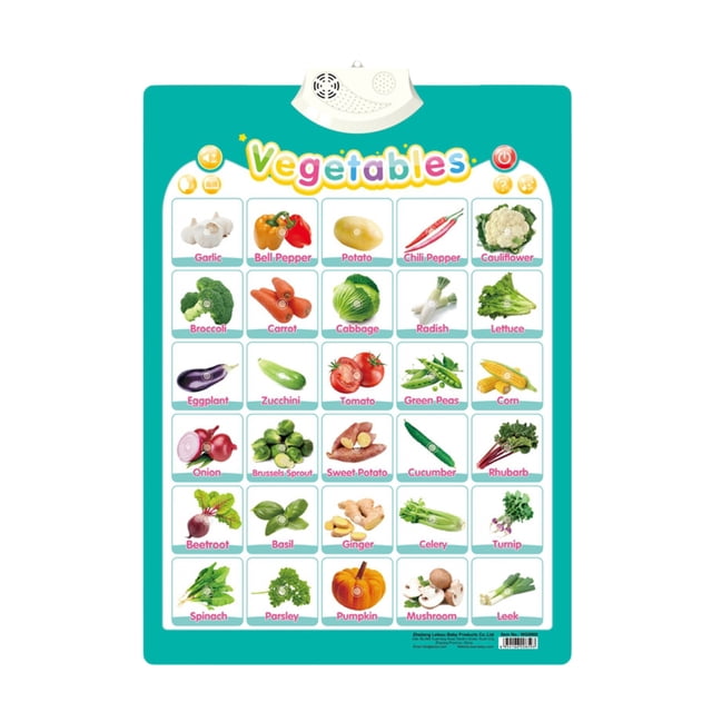 Interactive Bilingual Learning Poster for Kids with Educational Songs Letters Numbers Animal Vocabulary and Piano Play Features