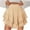 Beige, variant on RYRJJ Flowy Shorts for Women Casual Boho Ruffle Tiered Skorts Elastic High Waist Mini Skirts Golf Tennis Crochet Shorts(White,S)