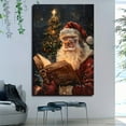 thumbnail image 6 of Framed Santa Claus Reading Canvas Wall Art - Waterproof Print, Festive Holiday Decor for Home, Ideal for Christmas & Halloween, Featuring Santa in his Traditional Attire, 6 of 9