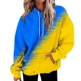 thumbnail image 2 of PuLe Hoodies Womens Neon Print Oversized Sweatshirt Drawstring Pullover Sweatshirt Trendy Sweater Tops Fall Fashion Clothes 2024, 2 of 5