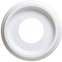 Westinghouse 7703700 Ceiling Medallion, 9-3/4 in Dia, 9-3/4 in L, Plastic, White