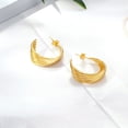 thumbnail image 2 of Light luxury fashion geometric circle earrings, ultimate luxury, simple and fashionable, perfect for all kinds of clothing collocation, suitable for daily commuting, 2 of 5