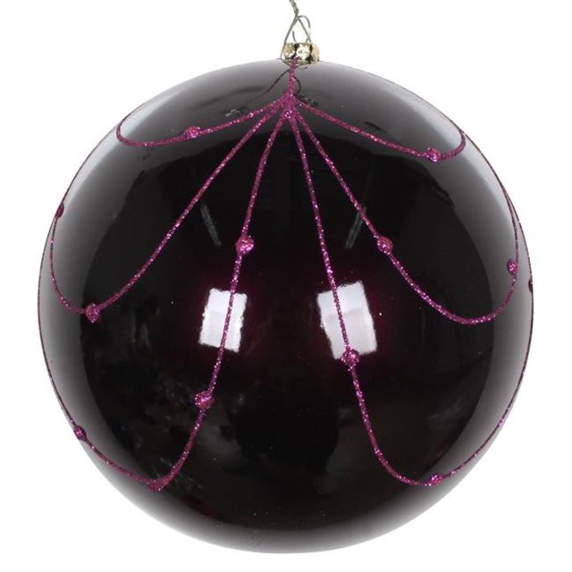 Vickerman MT194726D Rideau Pailleté Prune 6 Po. - 3 par Sac