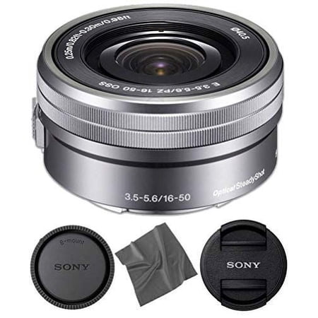 Sony E PZ 16-50mm OSS: (SELP1650) Sony E PZ 16-50mm f/3.5-5.6 OSS Lens (Silver) + AOM Pro Starter Bundle Kit Combo - International Version (1 Year AOM Warranty)