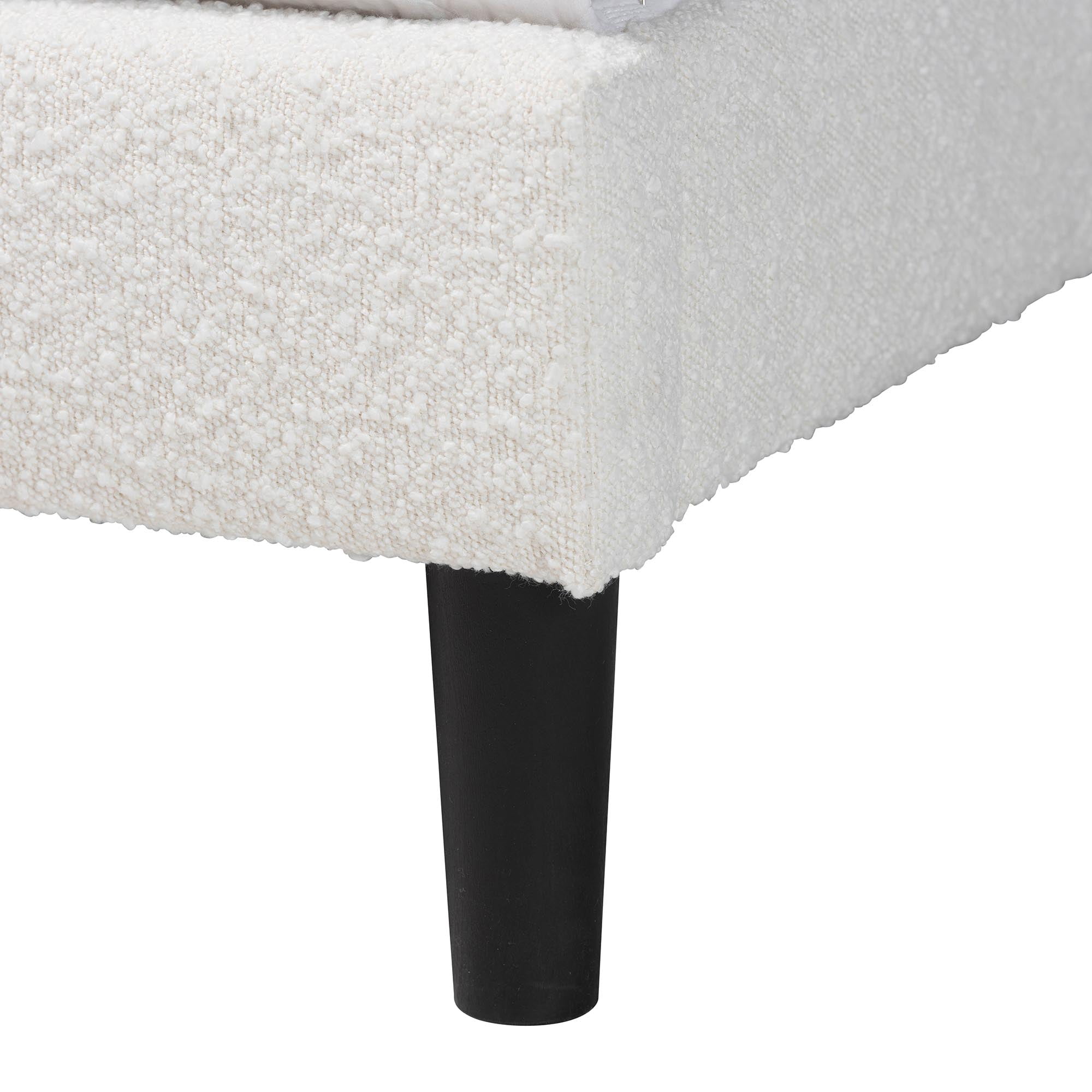 Baxton Studio Pelagia Modern Platform Bed, Queen, 63"W, Cream