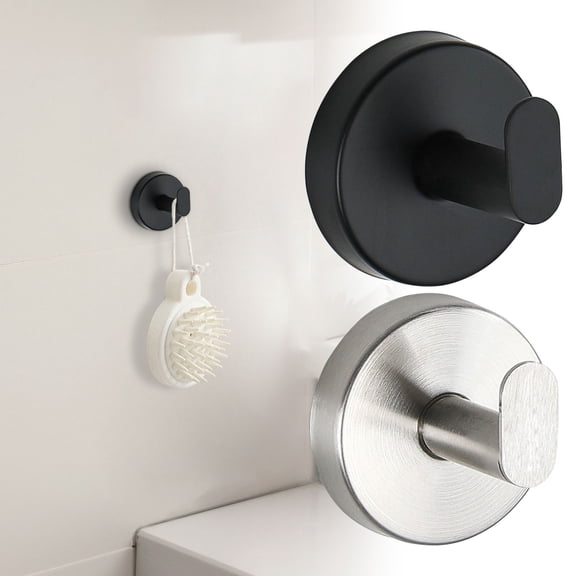 SeekLGT Suction Cup Hooks Silver Strong Wall Hanger Heavy Duty Vacuum Holder for Shower Bathroom Glass Window Towel Wreath and Coat
