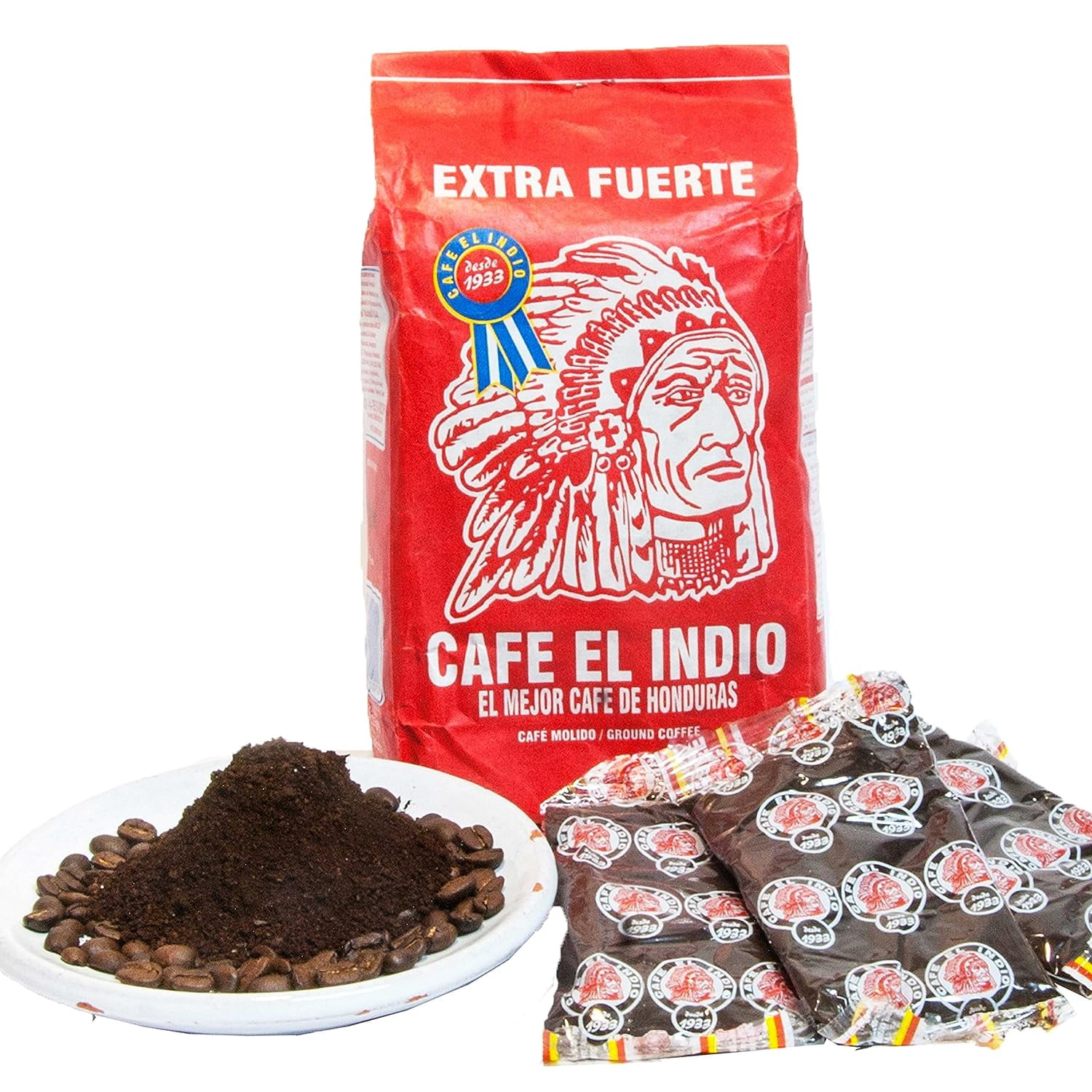 El Indio Dark Roast Ground Coffee from Honduras, 16 Oz Bag
