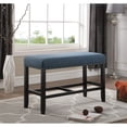 thumbnail image 4 of Newboti Furniture Biony Fabric Counter Height Dining Bench with Nailhead Trim, Blue 75077, 4 of 5