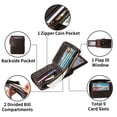 thumbnail image 4 of Cartera con cremallera MING CLAN de cuero con bloqueo RFID para hombre, 4 of 7